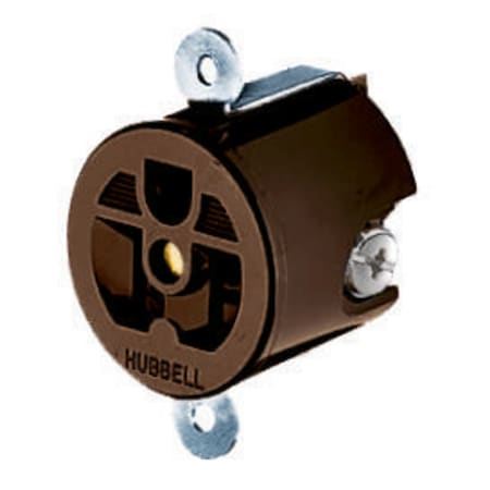 Hubbell Wiring Device-Kellems Straight Blade Receptacle, 5-20R, 20 A, 125V AC, 2 Pole, 3 Wire, Flush Mount, Grounded HBL5358